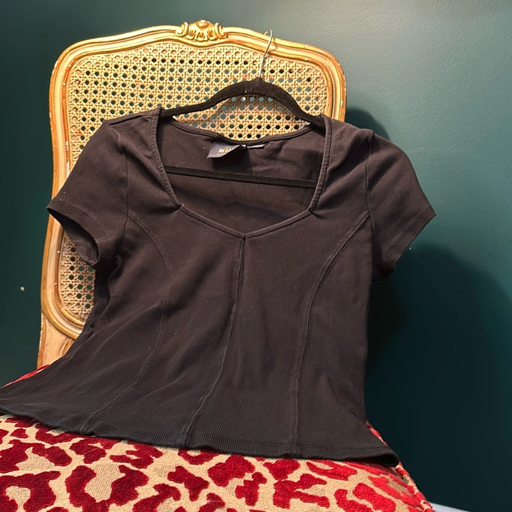 Maeve ribbed corseted top